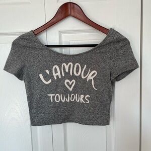Short sleeve crop top
